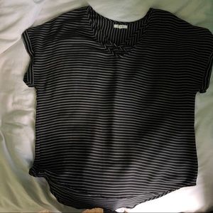 Size M Maurices Black and White Striped top